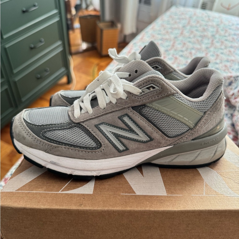 New Balance Gray and White Athletic Shoes